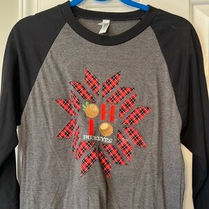 Ohio State Handmade Quilted Baseball Tee